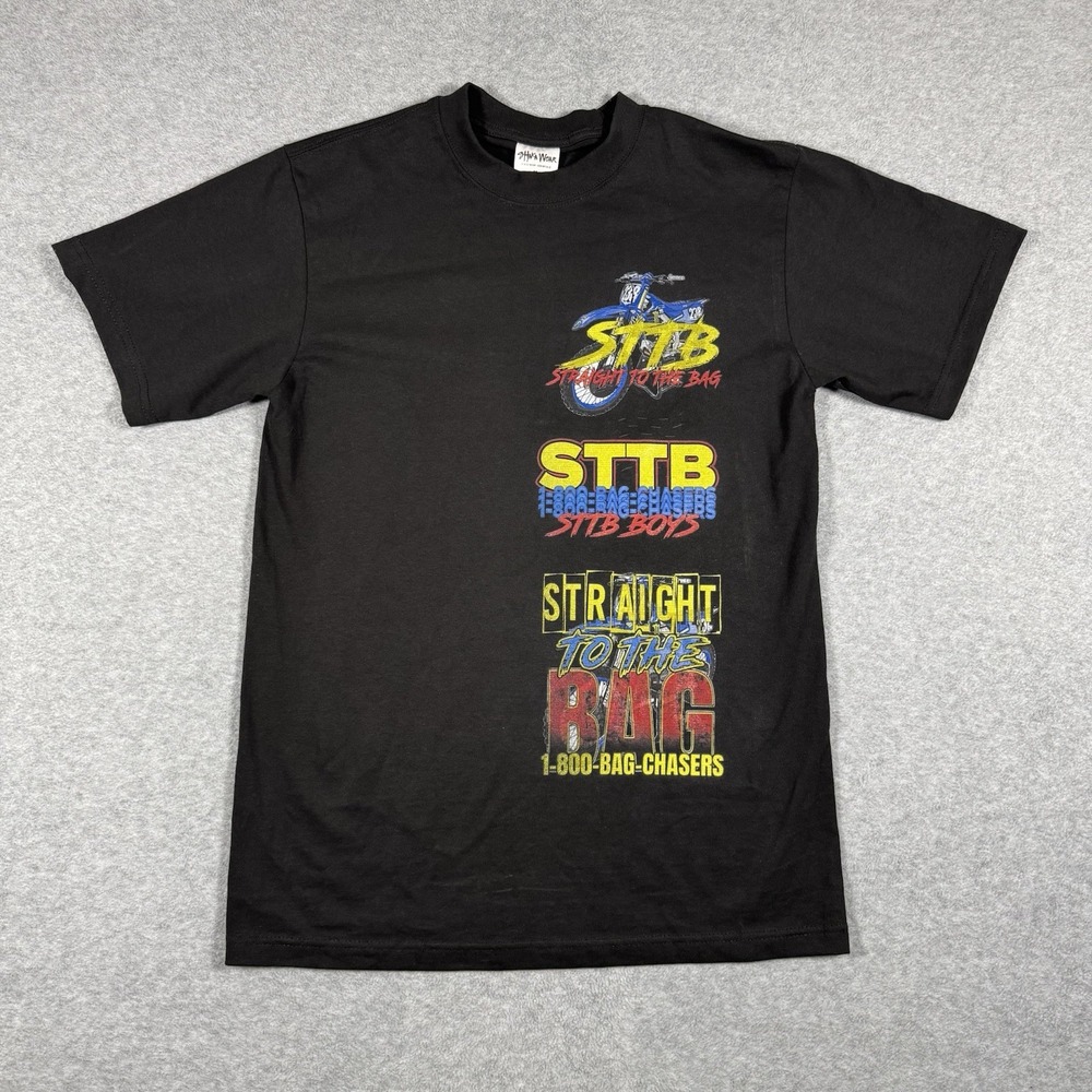 Shaka Wear STTB Straight To The Bag T-Shirt Men's M Black Heavyweight Graphic